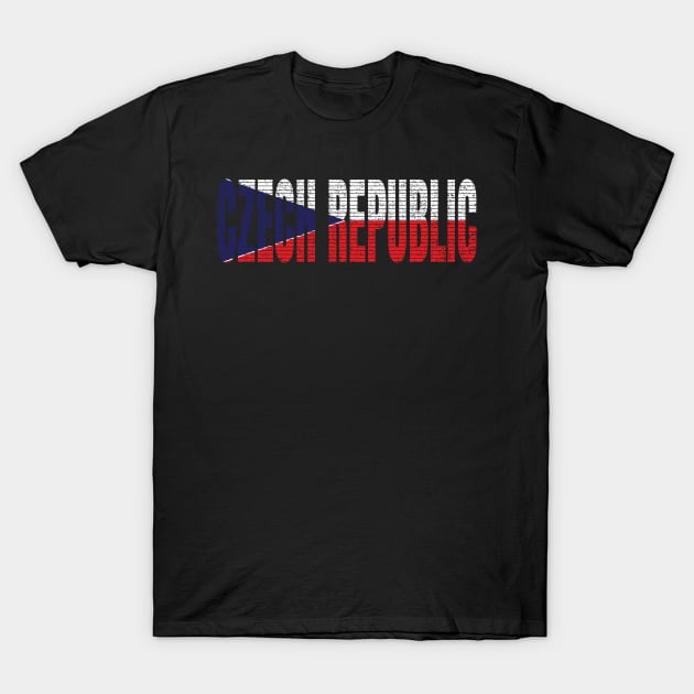 Czech Republic Country Flag Vintage Czech Gift T-Shirt by Grabitees